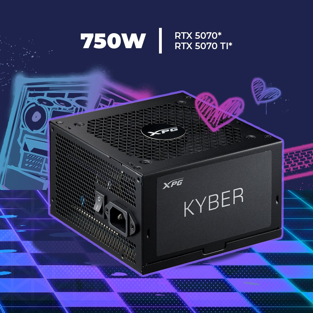 XpgMexico's tweet image. Sobrino ¿Sabías qué nuestra fuente de poder #Kyber es compatible con la nueva generación de gráficos #Serie50? 

✅Se adhieren a las especificaciones Intel ATX 3.1 y, al ofrecer un conector 12V-2x6 en la categoría de 750 y 850 W, KYBER siendo compatibles con las tarjetas gráficas