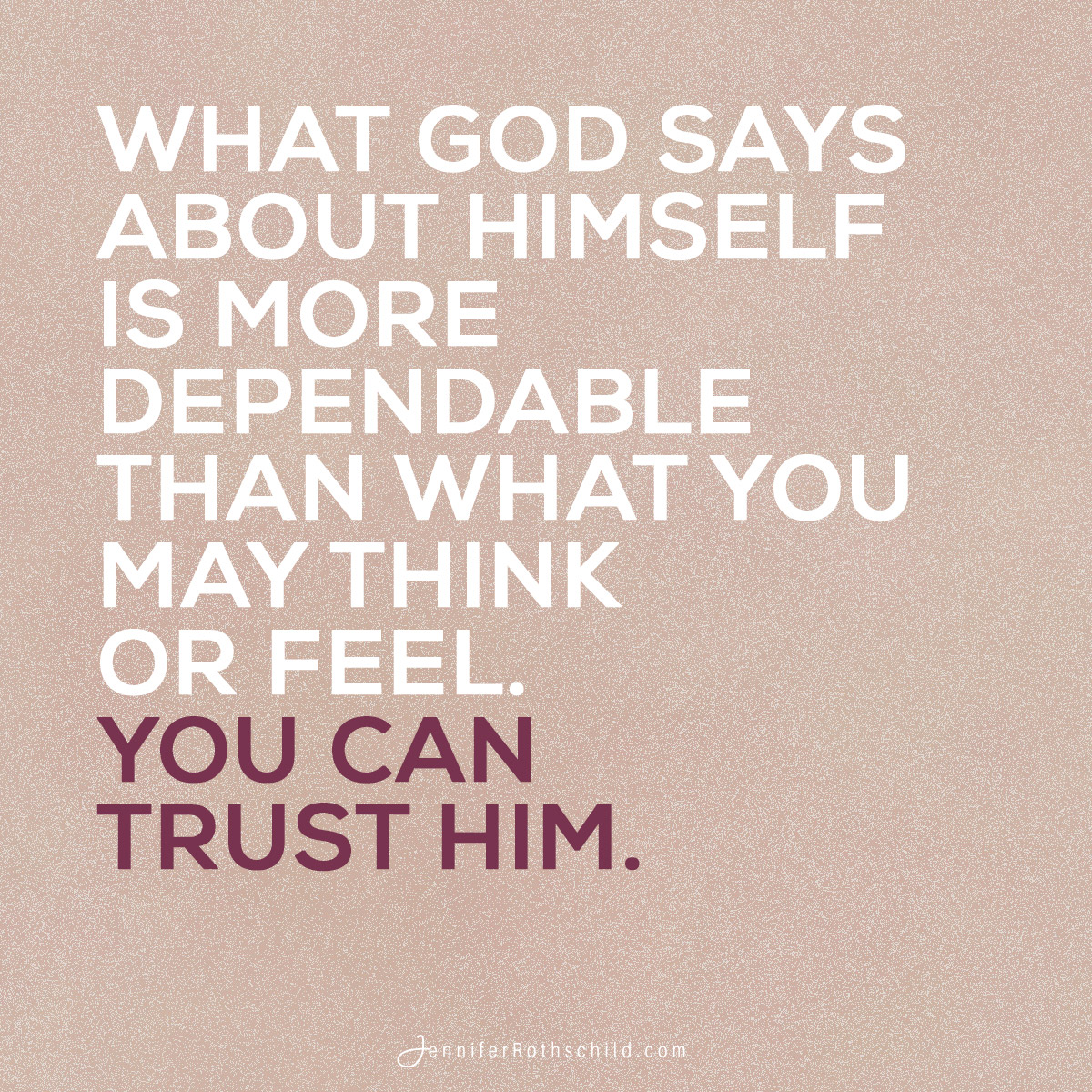 jennrothschild's tweet photo. When your emotions are high, remind yourself that God never changes. You can always trust Him more than your feelings. 2 Corinthians 5:7 says, “For we walk by faith, not by sight”—or feelings. God is faithful and you can trust Him with every detail and moment of your day. https://t.co/fOe6E0IAQT