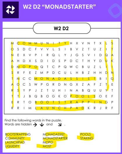 0xBambino97's tweet image. Thanks my G @ZKKZO00  for the fun Crossword Puzzle on @monadverse 

#W2D2