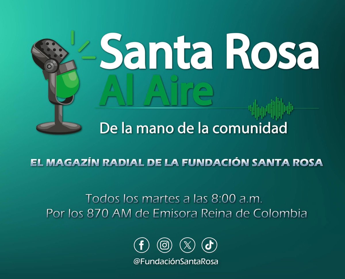 fundsrosa's tweet photo. ¡No te pierdas nuestro especial de mañana en Santa Rosa al Aire 🎙️!

Este martes, acompáñanos en una emisión llena de orgullo por lo nuestro, donde hablaremos con el ing. Jonathan Carranza, de la CI Acacia que está llevando lo mejor de nuestra tierra al mundo🫐. https://t.co/VCZ2wmMoCR
