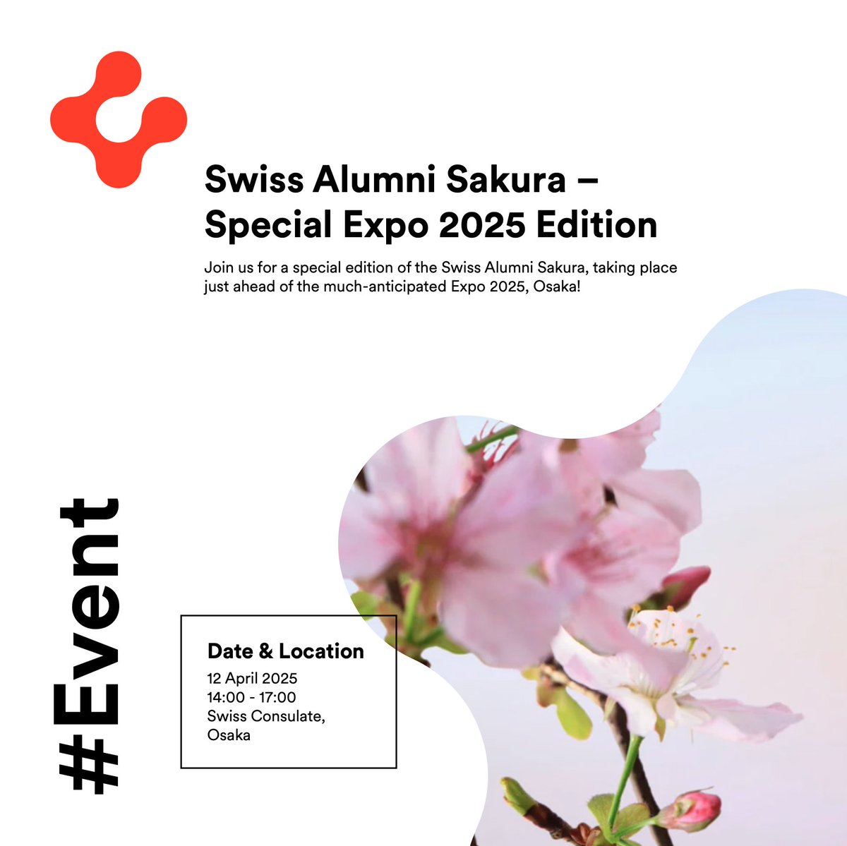 Swissnex (@swissnexnetwork) on Twitter photo 🌸 Swiss Alumni Sakura – Special Expo 2025 🌸
Reconnect and celebrate with the Swiss Alumni ahead of <a href="/expo2025japan/">Expo 2025 Osaka Kansai</a>!
📅 April 12, 2025 | 🕑 2–5 PM
📍 Osaka, Japan
✨ Expo highlights, Swiss delicacies, and networking await.
👉 tinyurl.com/sakura2025
#スイス #Japan #Expo2025 🌸 Swiss Alumni Sakura – Special Expo 2025 🌸
Reconnect and celebrate with the Swiss Alumni ahead of <a href="/expo2025japan/">Expo 2025 Osaka Kansai</a>!
📅 April 12, 2025 | 🕑 2–5 PM
📍 Osaka, Japan
✨ Expo highlights, Swiss delicacies, and networking await.
👉 tinyurl.com/sakura2025
#スイス #Japan #Expo2025