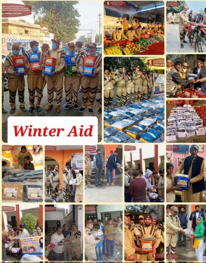 By following the pious inspiration of Saint Ram Rahim Ji Insan, Dera Sacha Sauda disciples are giving the #GiftOfWarmth to needy people by distributing them warm clothes and blankets.