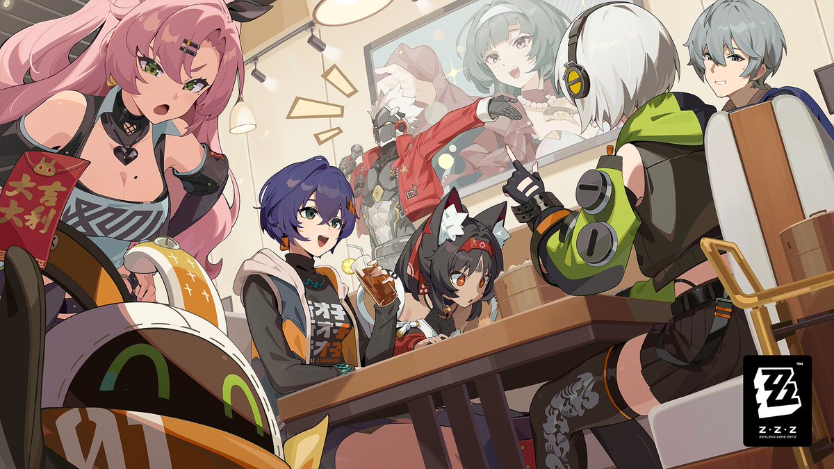 ZZZ_EN's tweet photo. Great Fortune | Radiant Spring Breeze

"Everyone, please quiet down! I have a New Year's blessing to share with everyone! Now, let me think about which song I should sing—"
"Eous! Why did you just grab the red packet? At least pretend to reject it for a while!"
"Is this the 'Yearly Abundance' soup dumpling blind box? Watch me nail this in one shot, meow!"
"Nicole is pretty considerate, hoping that we can rest well during the holidays. Giving us red packets would create pressure to start work, so she'll hold off on that for now."

#zzzero #zenlesszonezero