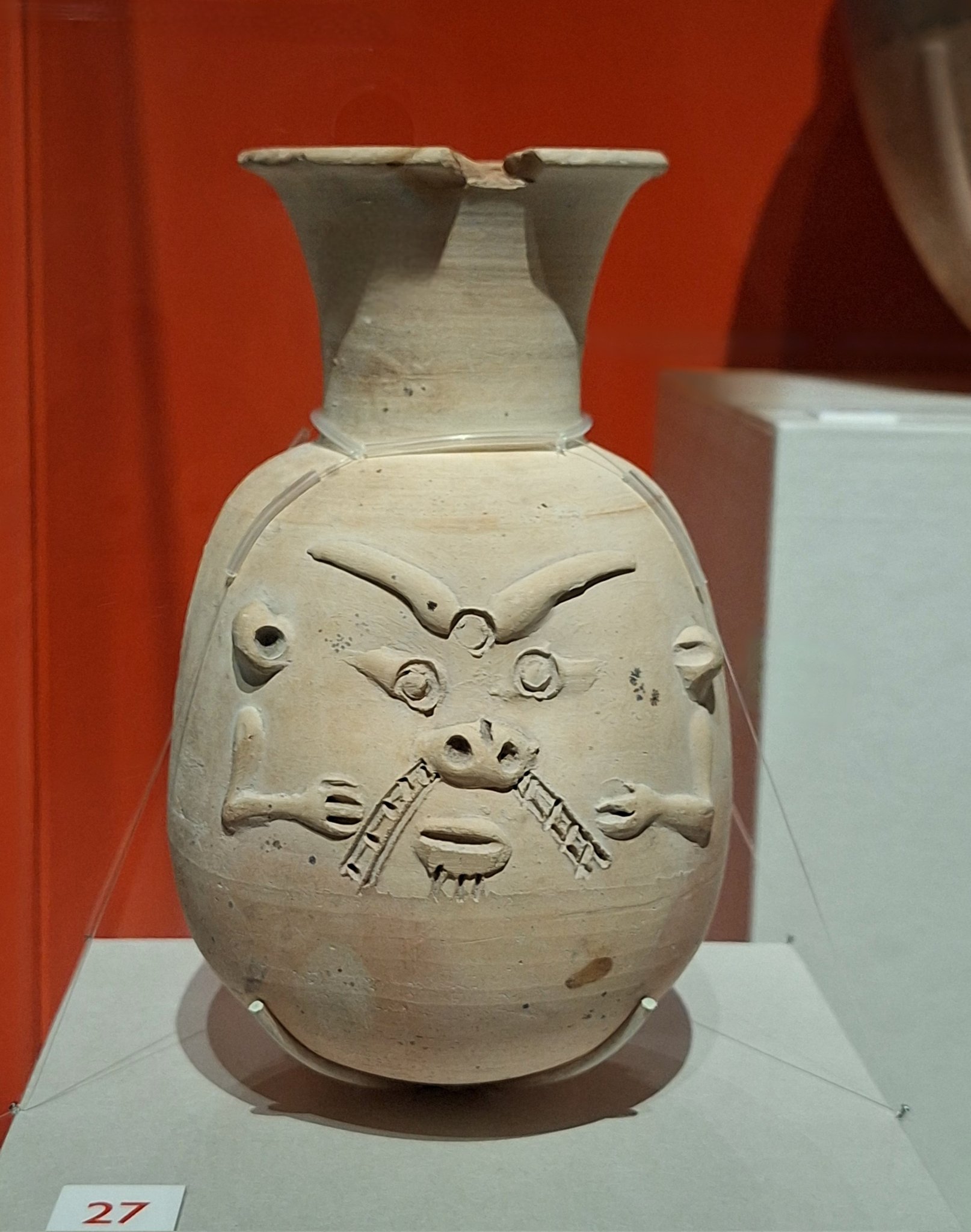 古代エジプト展　お顔厳選　カノプス壺 値下げしました】古代エジプト展☆カノプス壺ショルダーバッグ