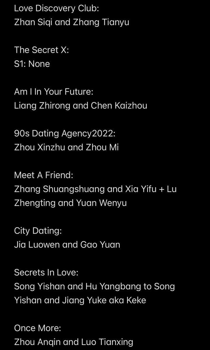 Rain_Autumn18's tweet photo. #HeartSignal #YesIDo #TwinkleLove #LetsFallInLove #LoveActually #DreamSpaceS1 #DearFriends #LiveAndLove #ShareLife #LoveDiscoveryClub #TheSecretX #AmIInYourFuture #90sDatingAgency2022 #MeetAFriend #CityDating #SecretsInLove #OnceMore
#ChinaDatingShow #CDatingShow #恋综 #恋综cp https://t.co/mSSCvMHJ4k