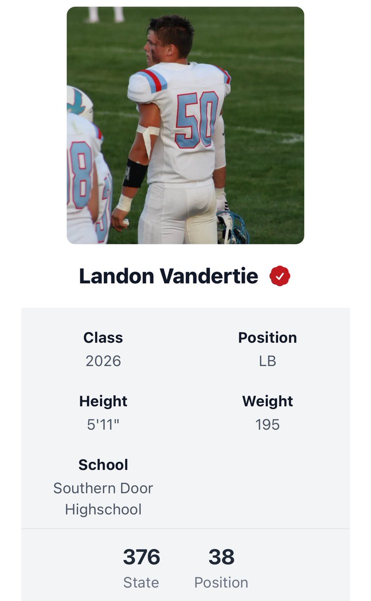 Excited to be one of the 400 Athletes Ranked in the class of 2026. Thank you <a href="/MJ_NFLDraft/">Mark Johnson</a> <a href="/PrepRedzoneWI/">Prep Redzone Wisconsin</a>