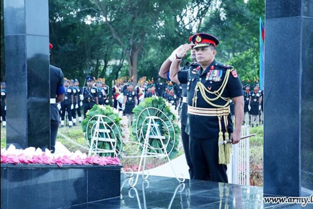 generaljose's tweet photo. The COAS of the Sri Lankan Army lays a wreath on 26 January 2025, at the IPKF Memorial Colombo.  Indian Envoy was also present. Why doesn't our country honour 1127 soldiers on Op Pawan ? Honour all our soldiers. Why have we singled out Op Pawan to oblivion ?? https://t.co/HHJvqWhhzW