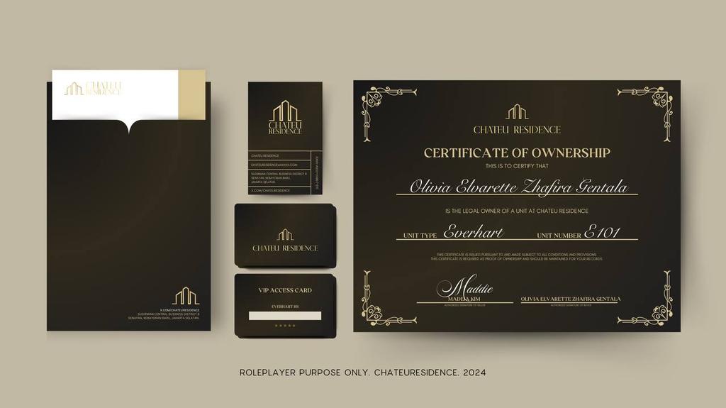 ️
️
ㅤ  ㅤ   𝗖𝗛𝗔𝗧𝗘𝗨 𝗥𝗘𝗦𝗜𝗗𝗘𝗡𝗖𝗘
ㅤ   live   in  harmony  at  a  luxurious 
ㅤ   apartment with British elegance

️Thank you for trusting and choosing us as your future residence. Hereby I send you an access card along with a certificate. Thank you 
️
️