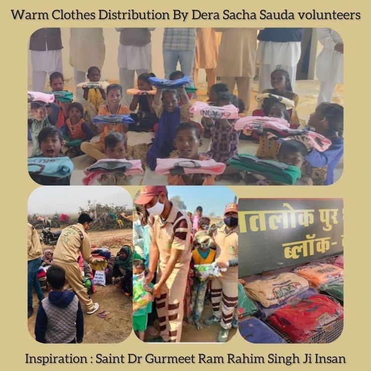 insanikku's tweet photo. In this cold weather needy people have to face a lot because they dorit have warm clothes to wear. Dera Sacha Sauda disciples does Warm cloth Distribution &amp; blankets to needy by following teachings of Saint Ram Rahim.
#GiftOfWarmth https://t.co/sWGTHa6Vjn