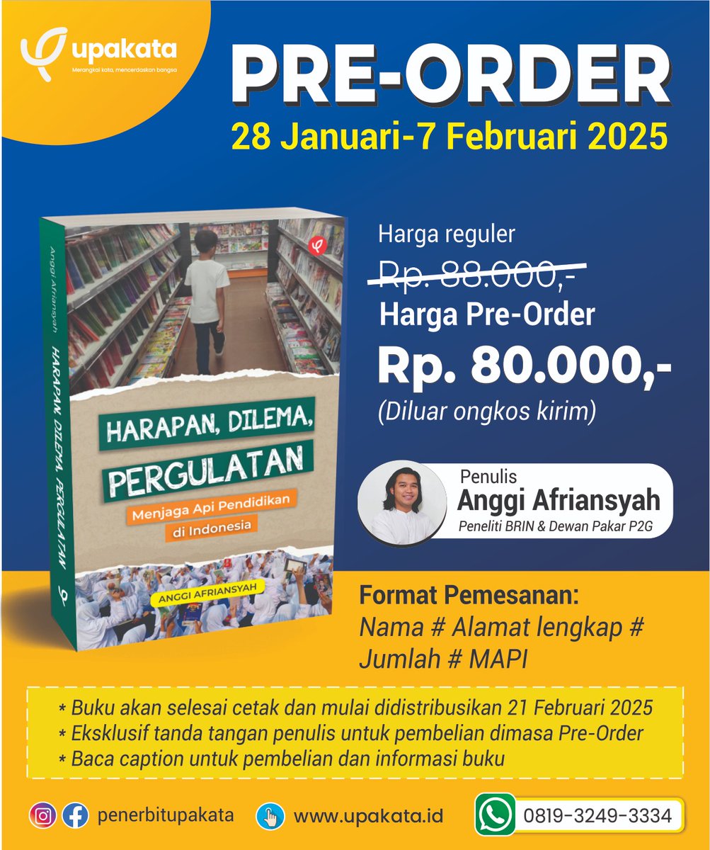 anggiafriansyah's tweet photo. 📚 Harapan, Dilema, Pergulatan: Menjaga Api Pendidikan di Indonesia 📚

Silakan order teman-teman
@P2G_ID @zanatul_91 @Satriwan_Salim @goprayogo @upakata_id @rakhmat_haikal @edukotor https://t.co/AV1uzDQl1b