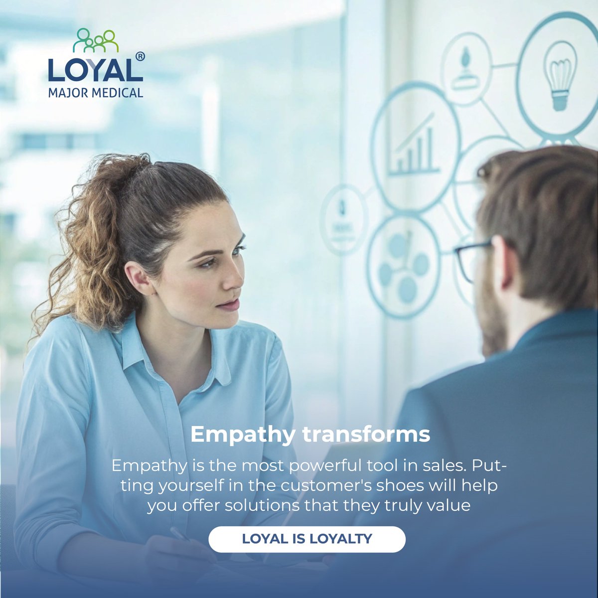 Loyalmajorme's tweet photo. 🇪🇸 La empatía es tu herramienta más poderosa. Comprende el mundo de tu cliente para ofrecer soluciones valiosas. #EmpatíaEnVentas #loyalmajormedical
🇺🇸 Empathy is your most powerful tool. Understand your client’s world to offer meaningful solutions. #EmpathyInSales #ValueSelling https://t.co/nC5lrvbhey