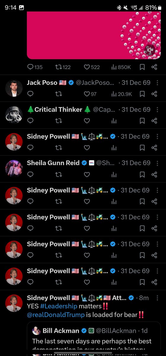 Bailey21793940's tweet photo. @jack @elonmusk @elonmusk weird glitch happening https://t.co/XNYyR5ayD9