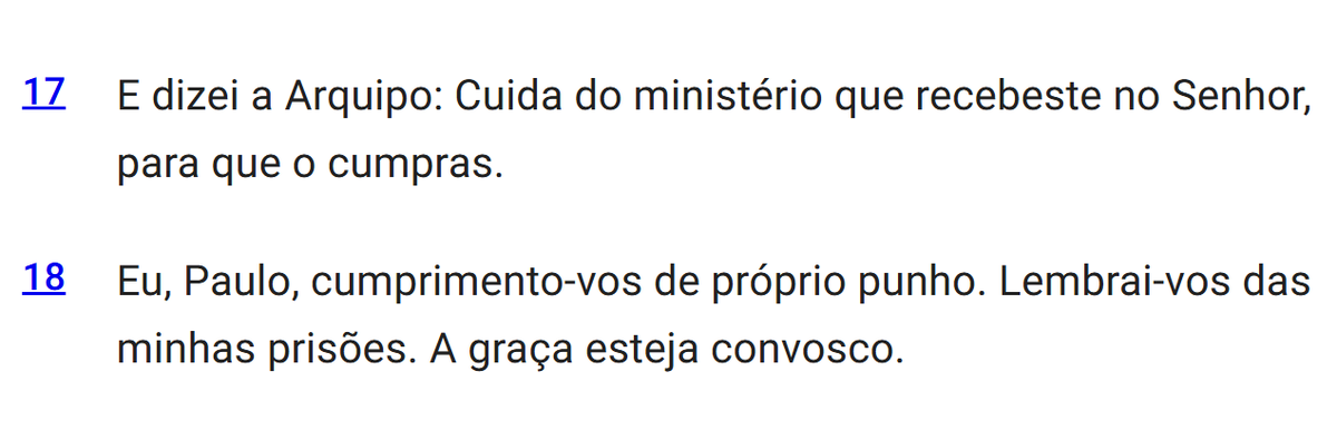 Jair47240183's tweet photo. Colossenses 4:17,18 - Almeida Século 21(A21)
https://t.co/cQezjthZIx
#Bíblia #BíbliaA21 #A21 #Colossenses #Colossenses4 #Cl4 #Paulo #Colossos #igreja #oração #prudência #saudações #bênção #sabedoria #rpSp #LEIA_A_BÍBLIA #ESTUDE_A_BÍBLIA #CONHEÇA_A_BÍBLIA https://t.co/GKrTJsP39w