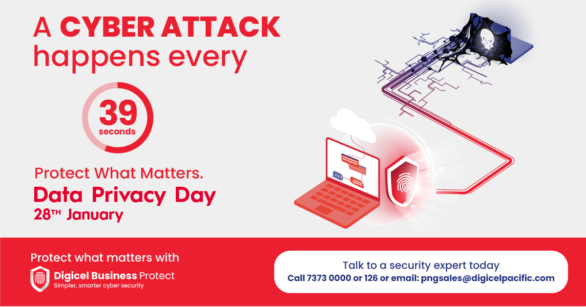 Digicel PNG (@digicelpng) on Twitter photo Today is Data Privacy Day. Remember to Protect What Matters with Digicel Business Protect.
Talk to a security expert today | ๐7373 0000 or 126 or ๐ฉpngsales@digicelpacific.com
#DataPrivacyDay #DigicelBusinessProtect Today is Data Privacy Day. Remember to Protect What Matters with Digicel Business Protect.
Talk to a security expert today | ๐7373 0000 or 126 or ๐ฉpngsales@digicelpacific.com
#DataPrivacyDay #DigicelBusinessProtect