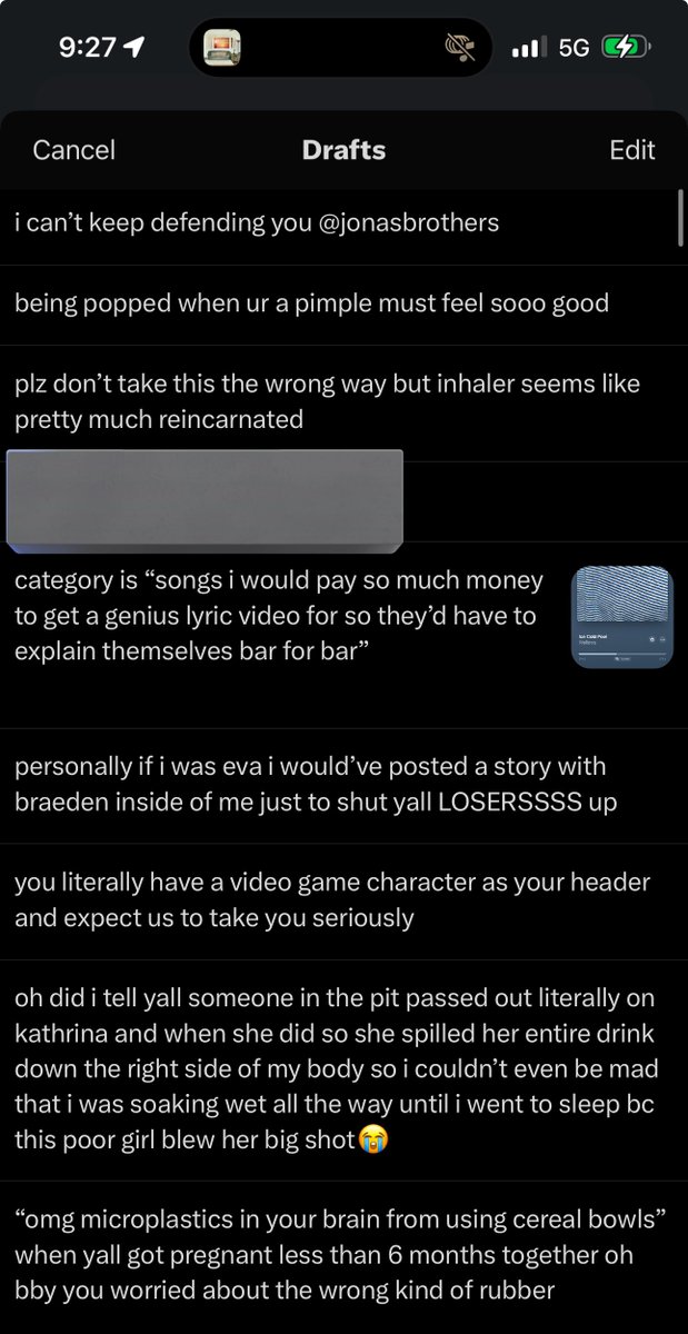 wallowsgarden's tweet image. draft dump #tagurself