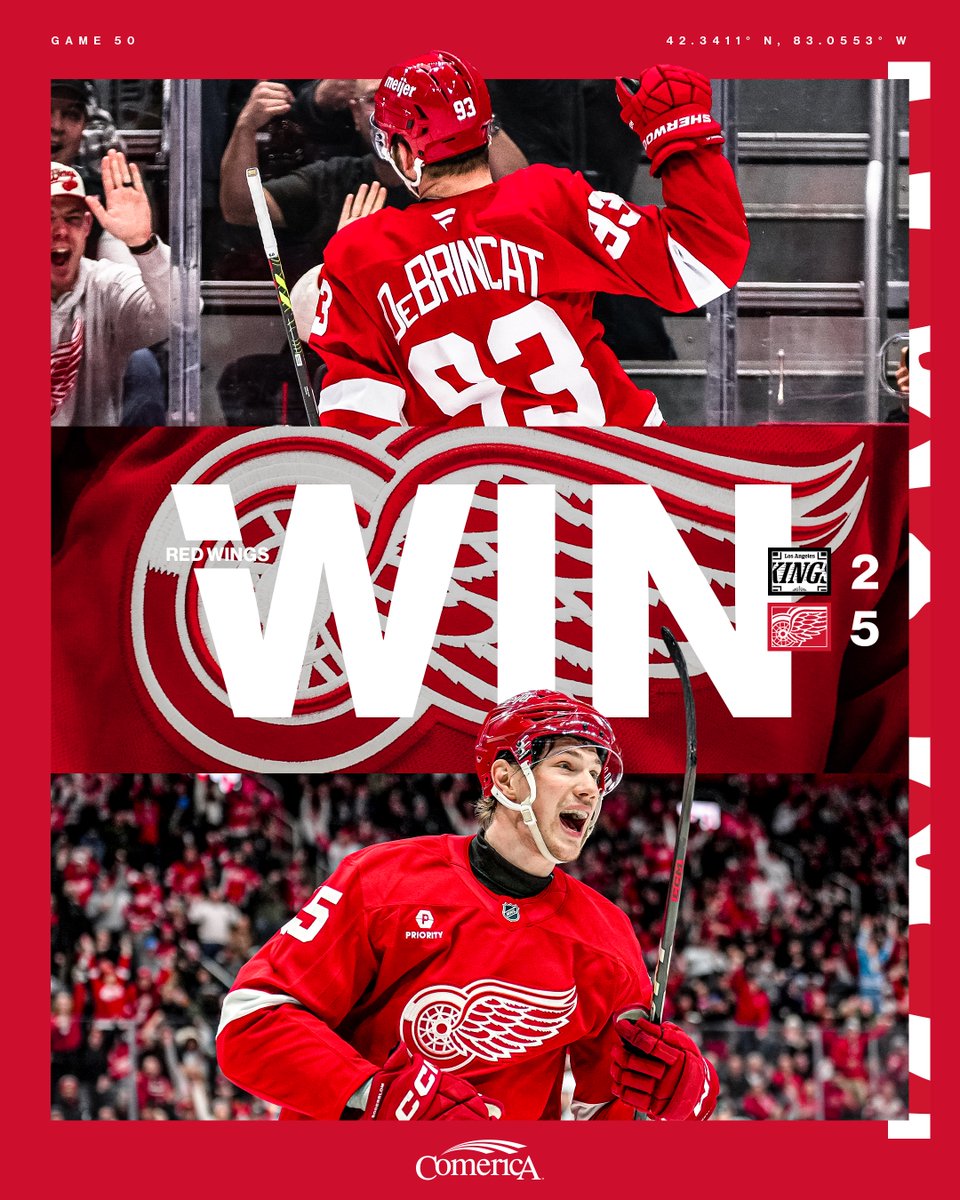 DetroitRedWings's tweet image. THE #REDWINGS WON AGAIN! 🎶 #LGRW