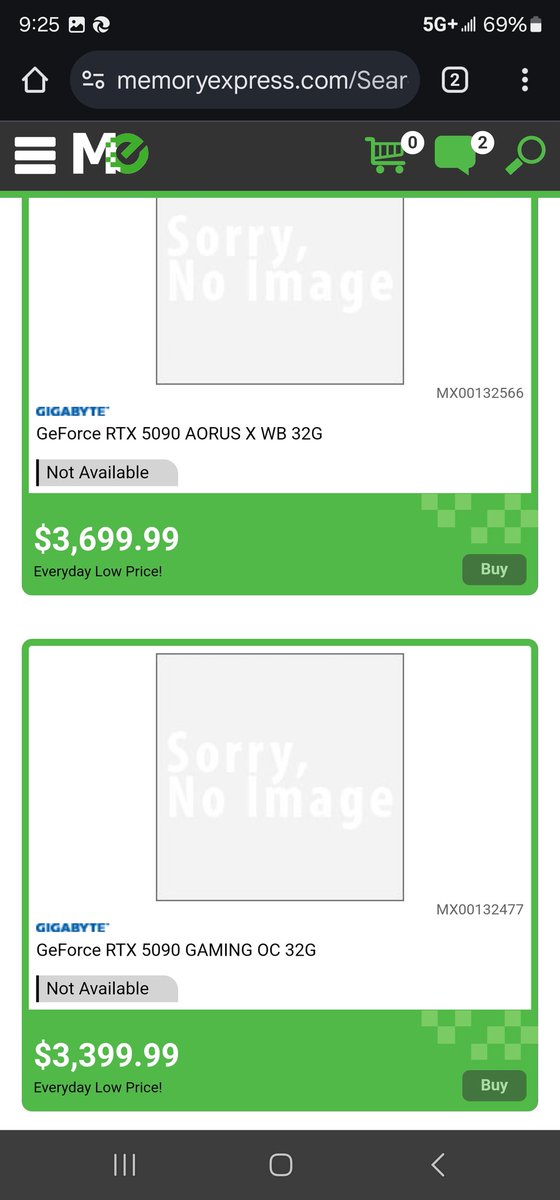 Danzan_Katana's tweet image. @MemoryExpress 
Memory Express RTX 5090 prices in Canadian dollars. Posted ahead of Canada Computers. It&apos;s ridiculous!!! 😡😡😡
#rtx5090 #memoryexpress #Nvidia #nvidiagpu #canadacomputers