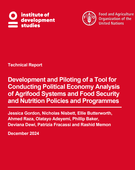 Phillip Baker (@philbakernz) on Twitter photo It was a pleasure to contribute to this new <a href="/IDS_UK/">Institute of Development Studies</a> & <a href="/FAO/">Food and Agriculture Organization</a> report "Development and Piloting of a Tool for Conducting Political Economy Analysis of Agrifood Systems and Food Security and Nutrition Policies and Programmes." A how-to guide on ‘thinking and working politically’ for It was a pleasure to contribute to this new <a href="/IDS_UK/">Institute of Development Studies</a> & <a href="/FAO/">Food and Agriculture Organization</a> report "Development and Piloting of a Tool for Conducting Political Economy Analysis of Agrifood Systems and Food Security and Nutrition Policies and Programmes." A how-to guide on ‘thinking and working politically’ for