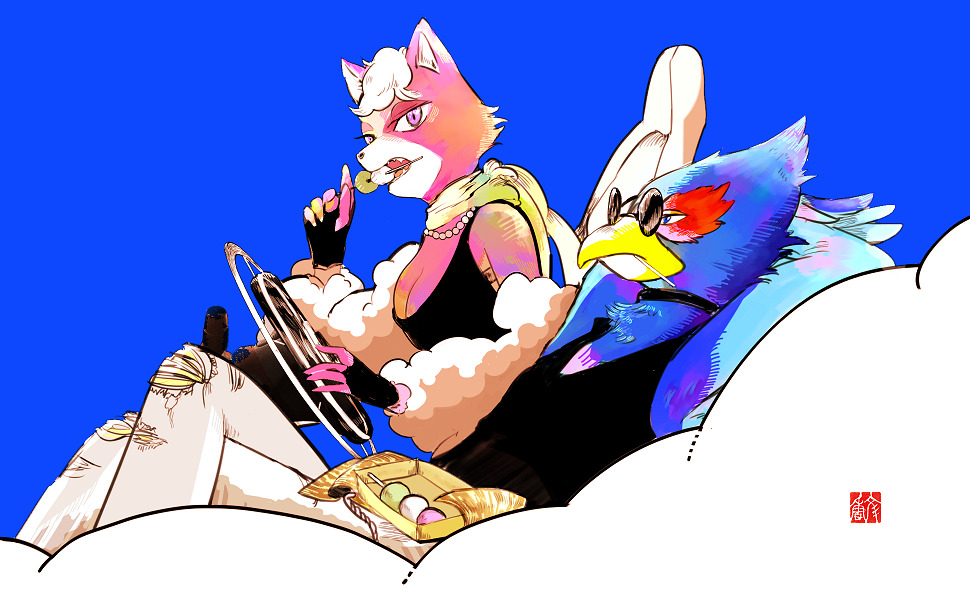 fumicaworu's tweet photo. キャット　ファルコ

#Fca_pic
#starfox
#スターフォックス https://t.co/bpYW0RffeM