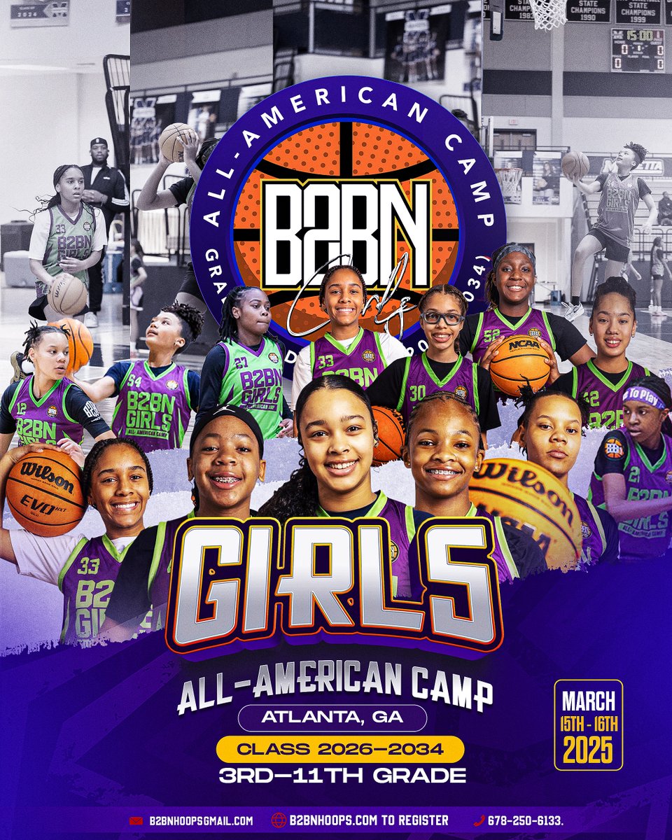 🚨 #TerryTalks 🚨

🏀 Calling All Young Ladies! 🏀

The #B2BN Girls All-American Camp is happening in Atlanta, and you don’t want to miss it! 💪

🔥 This camp is designed to help you sharpen your skills, boost your game, and set the tone for an incredible spring and summer