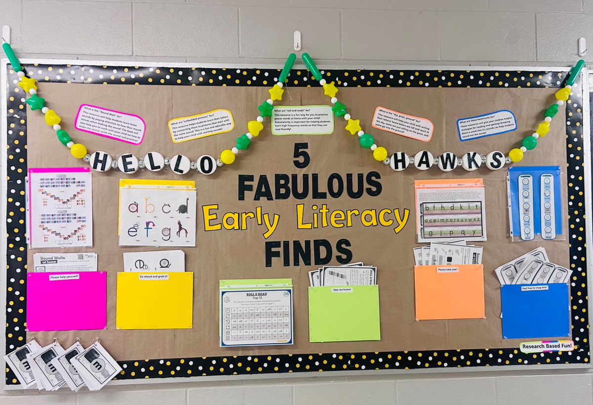 In celebration of Family Literacy Day, my fellow literacy team member and I created this dazzling display for families with some take-home tools to support their child’s reading! ✨📕🥳

#FamilyLiteracyDay #RightToRead