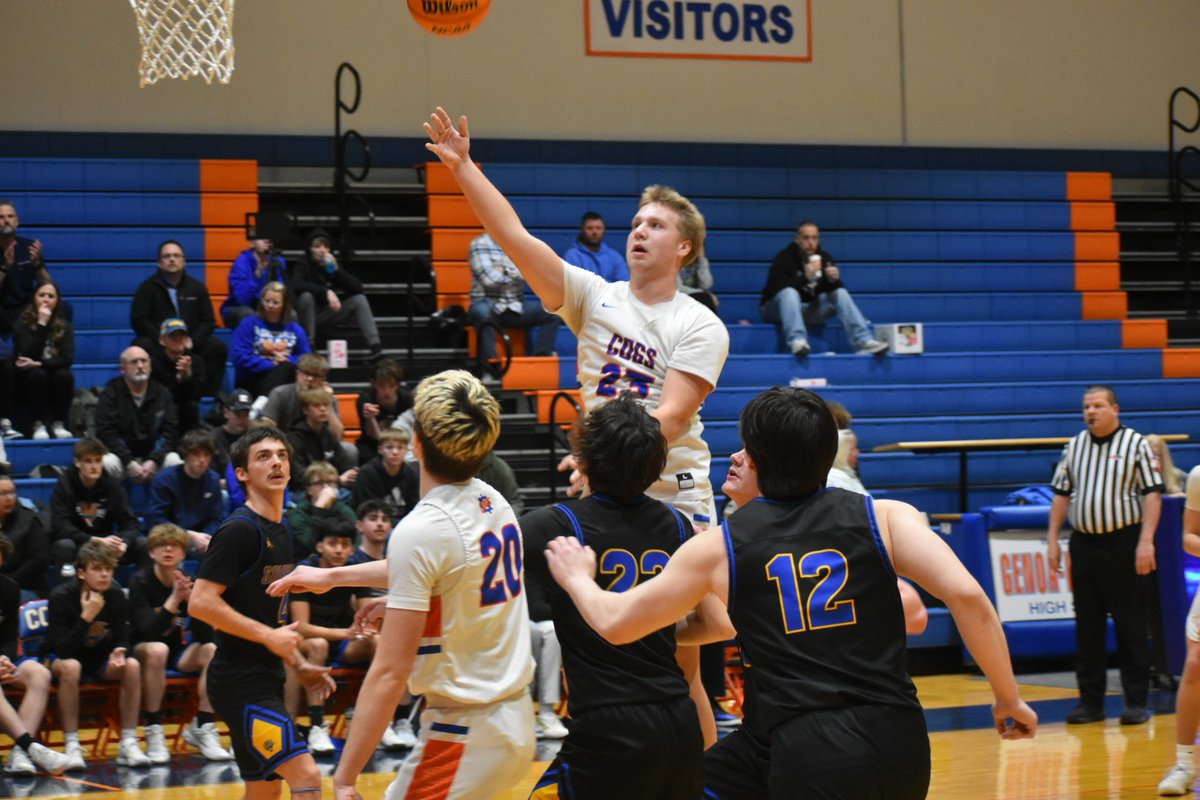 Varsity Boys Basketball @ GKHS:
FINAL: GK 63, Somonauk 49.
The Cogs pulled away outscoring the Bobcats 23-9 in the third quarter. Nathan Kleba had 15 of his 18 points in the third quarter as he hit six 3-pointers on the night. Marcus Johnson and Hayden Hodgson added 17 and 14.
