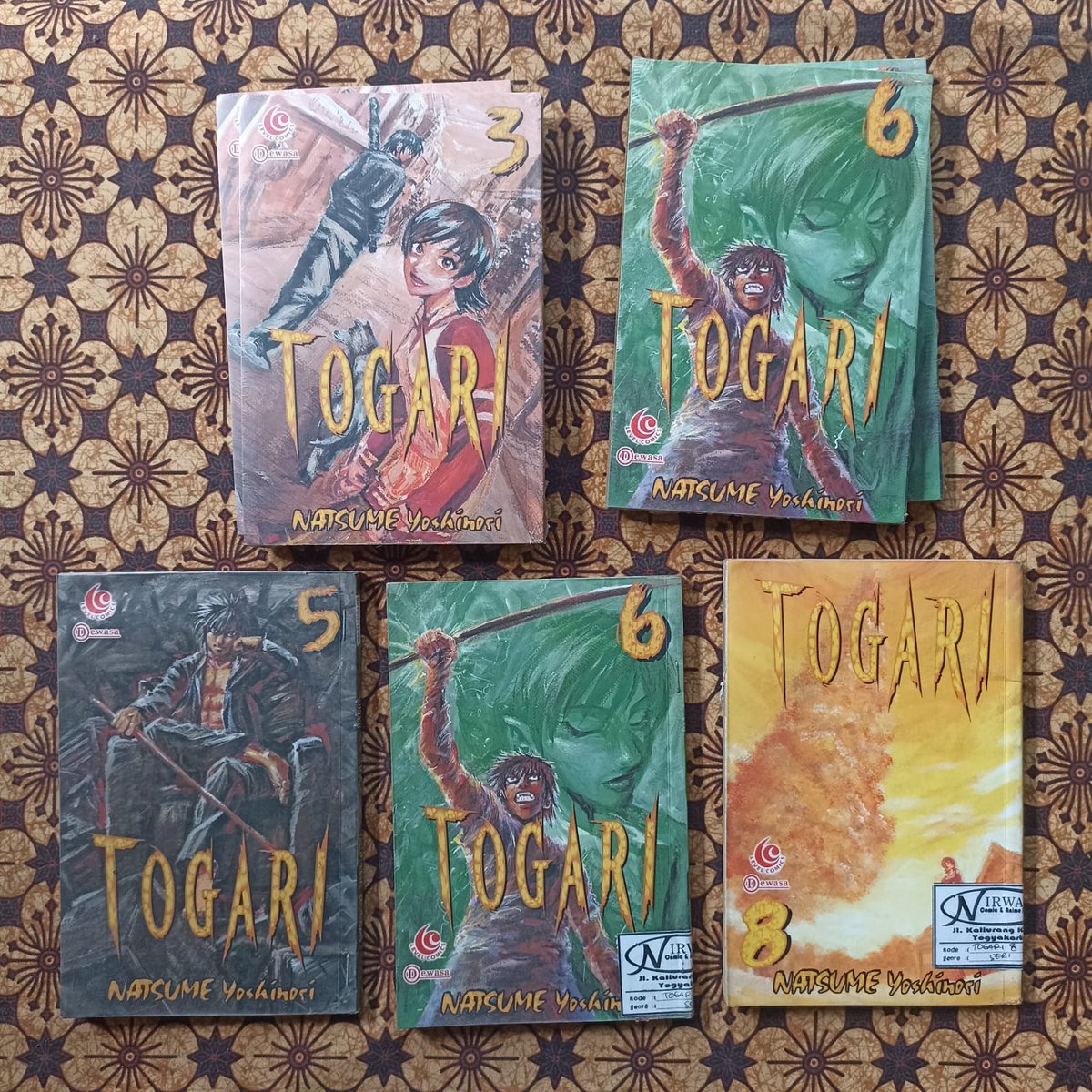 GedebookYogya's tweet photo. TOGARI 
Natsume Yoshinori
Original Level Comics
Segel 15k no. 3, 3, 6, 6
Bekas rental 10k no. 5, 6, 8

🟠
https://t.co/izeQkS25ht

🟢
https://t.co/W05XM8Y8lm https://t.co/qZRf9FATTG