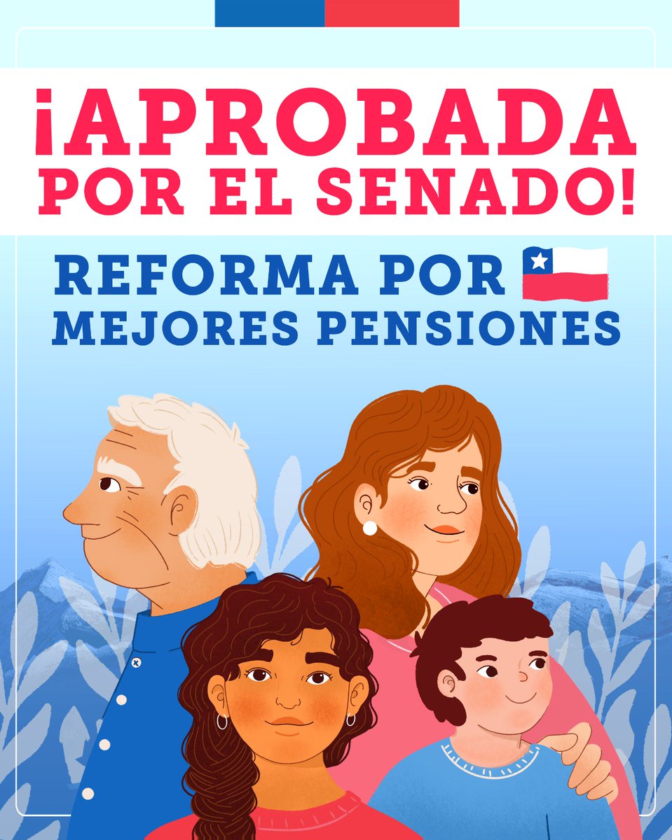 A dos años y dos meses desde que ingresó el proyecto de ley al Congreso, hoy el Senado aprobó la reforma previsional en segundo trámite constitucional. La Cámara de Diputados analizará el miércoles la iniciativa, en tercer trámite
¡Estamos más cerca! #Chilemerecemejorespensiones