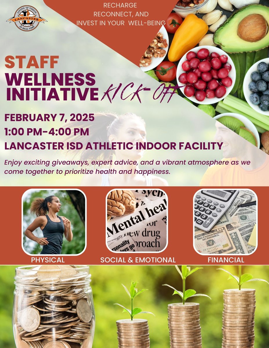 Ready to join a team that values your wellness? Explore career opportunities with Lancaster ISD today!

💼 lancasterisd.org/careers 

#DreamBelieveRoar 
#StaffWellness
#JoinOurTeam
#LancasterISD
#EducationCareers