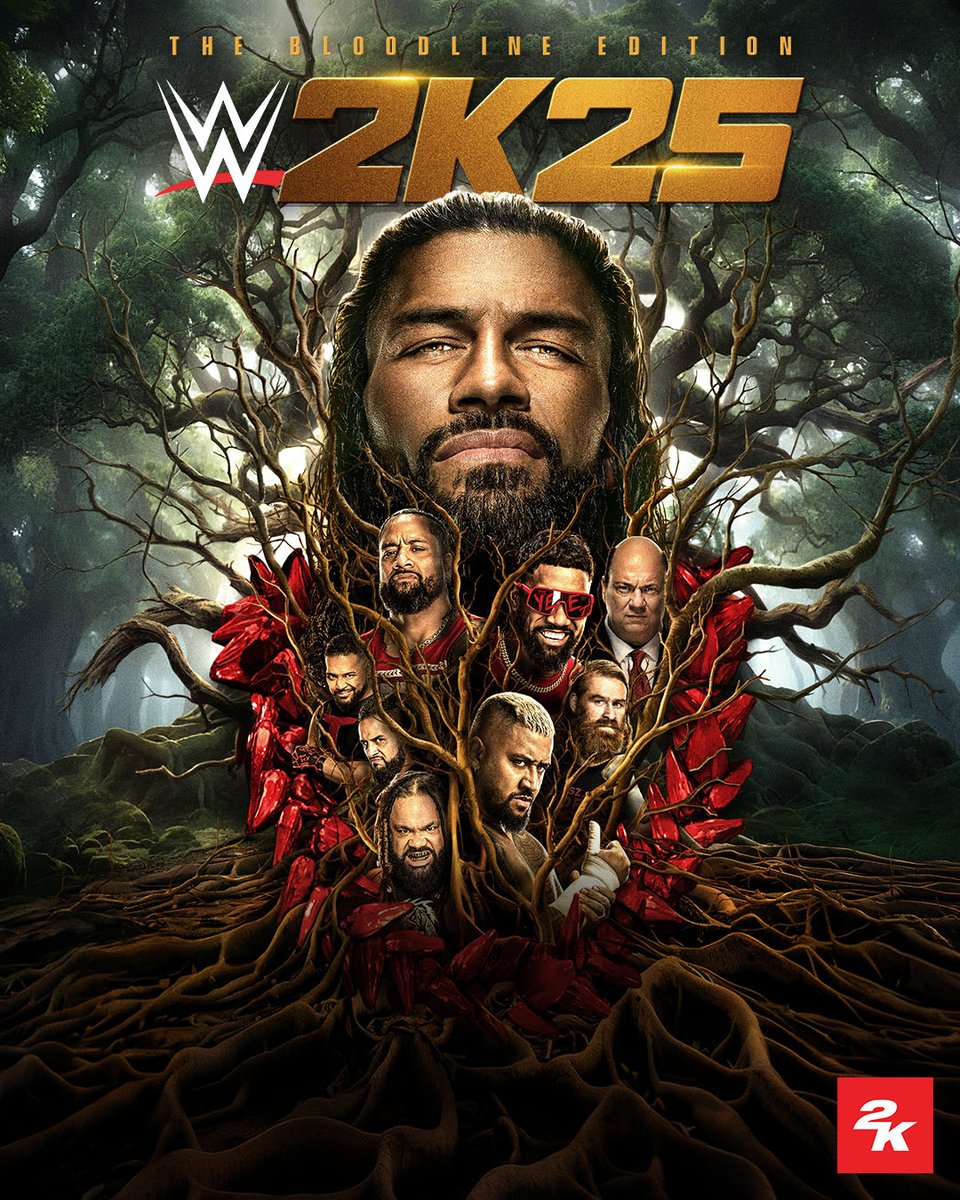 WWEgames's tweet photo. EXCLUSIVE COVER REVEAL!

@WWEGames and @2K have announced the special #Bloodline Edition of the highly-anticipated #WWE2K25!  Welcome ... to the Island of Relevancy! https://t.co/VFDrkMKXWY