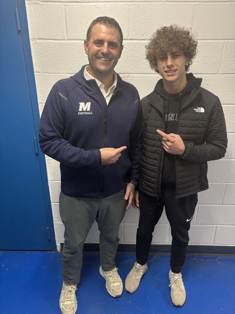 Thank you  <a href="/CoachJeffGallo/">Coach Jeff Gallo</a> from <a href="/MUHawksFB/">Monmouth Football</a> for coming to my school and talking to me and my peers. Can’t wait to hear more about the program! #GoStangs #FlyHawks
<a href="/TritonMustangs/">Triton Mustang Football</a>