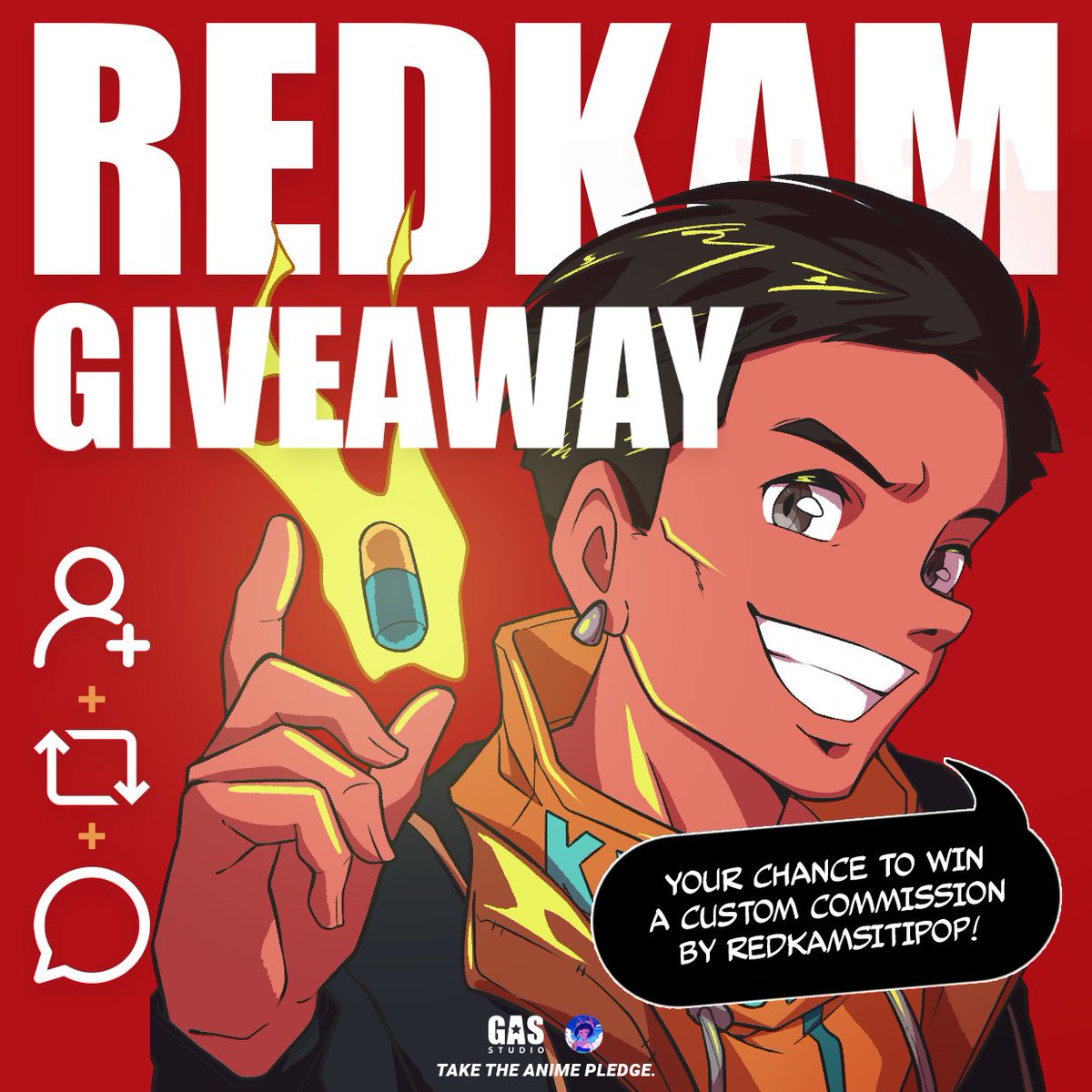 For the love of Anime and supporting many artists alike, we partnered with <a href="/RedkamSitipop/">redkam🍭 -Commission Open-</a> to giveaway a custom commission for your Gangsters!

All you have to do is follow <a href="/RedkamSitipop/">redkam🍭 -Commission Open-</a>, repost, and comment a photo of your Gangster!