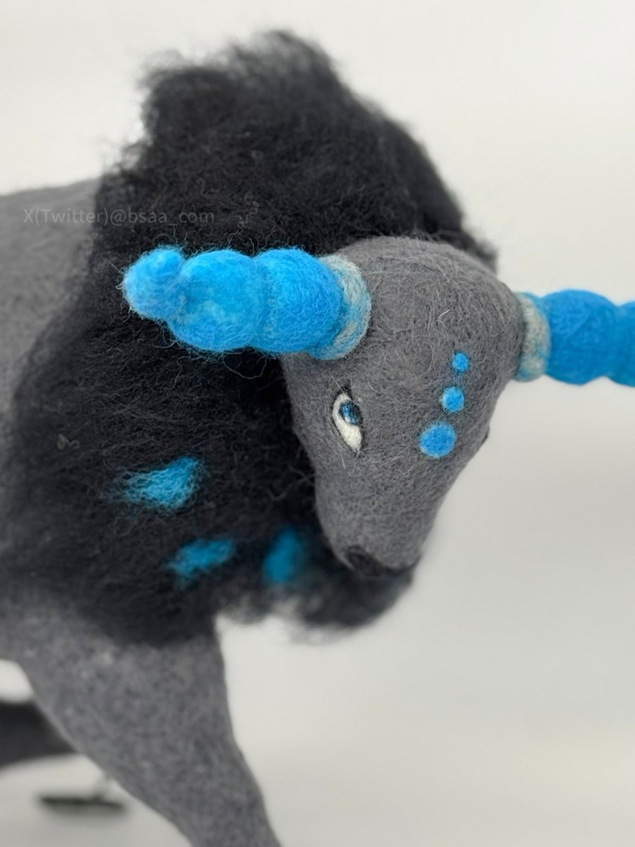 bsaa_com's tweet image. 羊毛フェルトで パルデアケンタロスちゃん(ウォーター種) を作りました!🐃🩵
#ケンタロスの日
#羊毛フェルト