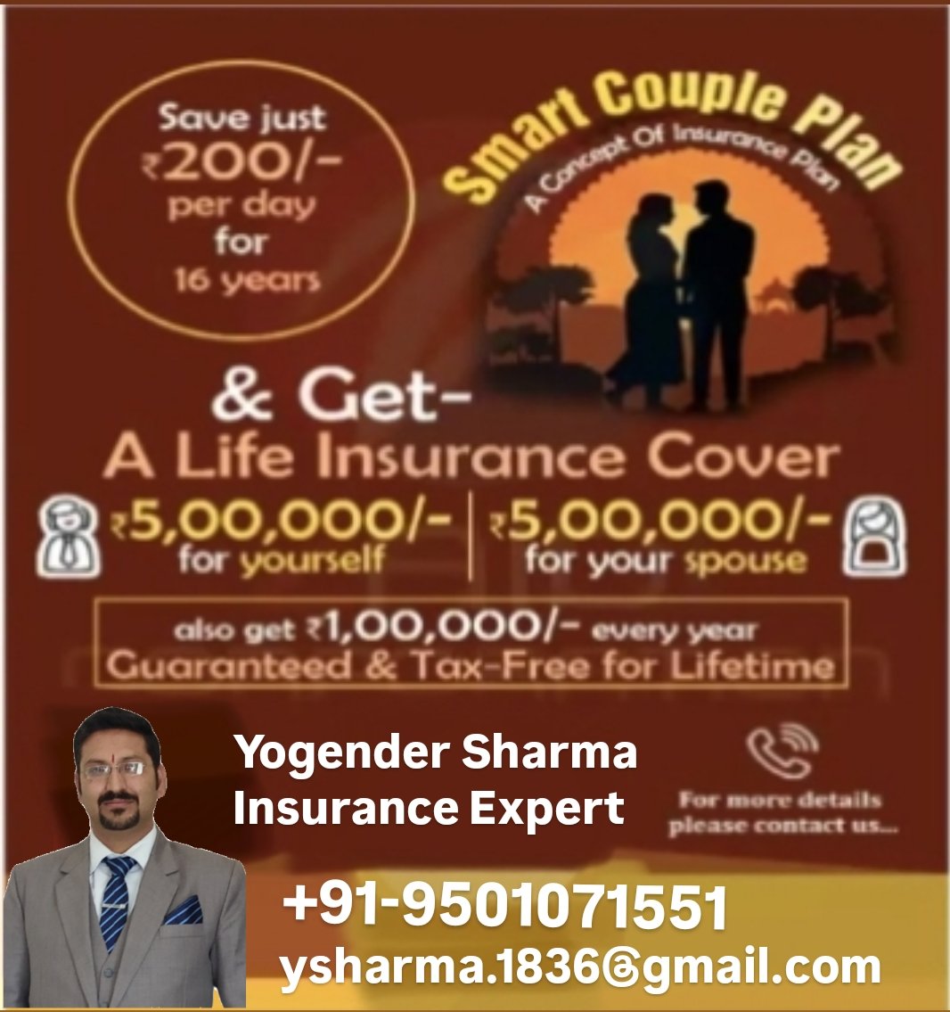 ysharma1981's tweet photo. #smartcoupleplan
 
 #SaveEarly  #lifeinsurance  #pensionplan 
#licofindia #retirement
#moneyback
#insuranceandfinancialawareness #yogenderprasad #Yogenderprasad #pensionplanning   #childrenarethefuture #childsavingplan #savemoney #childeducation #retirementplanning https://t.co/eqyW5MTqWU