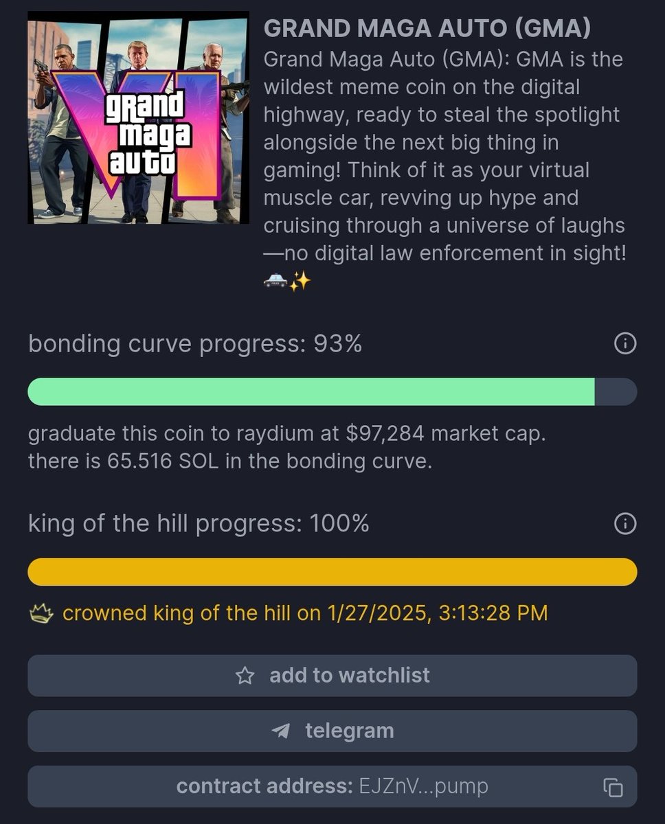 This CTO IS ABOUT TO EXPLODE! $GMA is about to blast through your charts on a 5 star wanted spree! dexscreener.com/solana/bqtmvub… <a href="/GMAonSOL/">GMAonSOL</a> #memecoin #fafo #deep