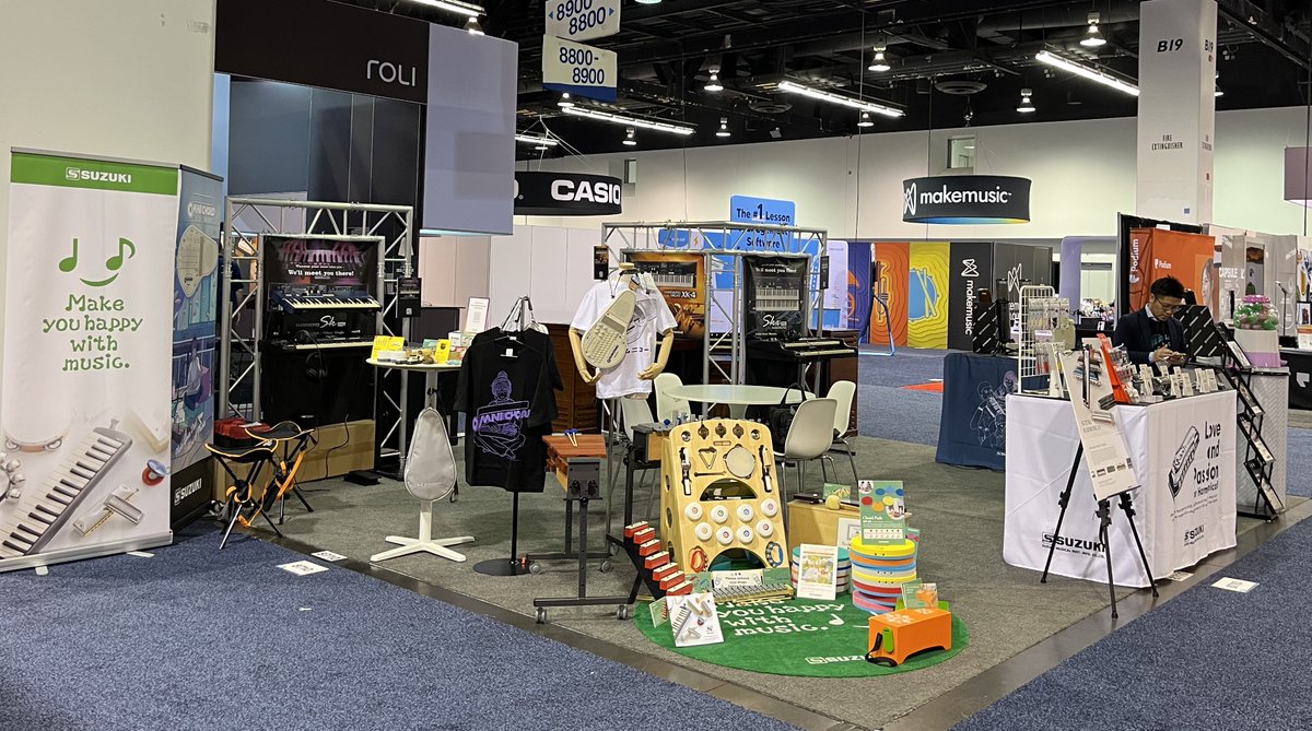 suzuki_music's tweet image. NAMM Show無事走り抜けました！
届いたばかりの写真をお届けします📸

スズキではブースの一角にキッズスペースもとり、たくさんの方にお楽しみいただきました！
#NAMMShow
