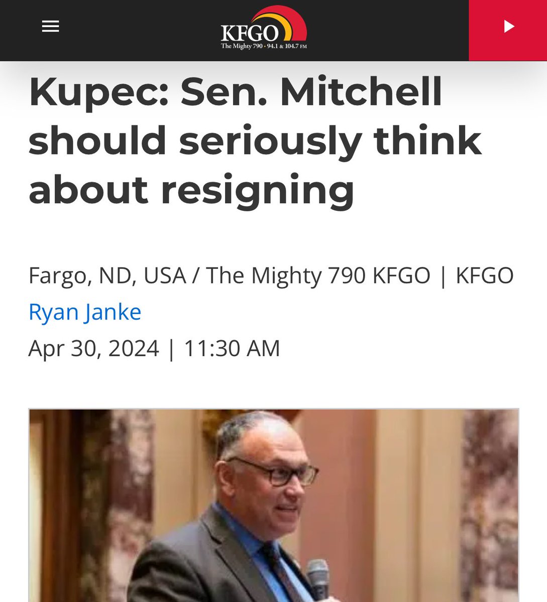Rob Kupec (D-Moorhead) voted right alongside his far-left metro colleagues to protect Sen. Nicole Mitchell today after she was caught burglarizing HIS constituent’s home in Detroit Lakes last year. Kupec is nothing but a rubber stamp for his party.
