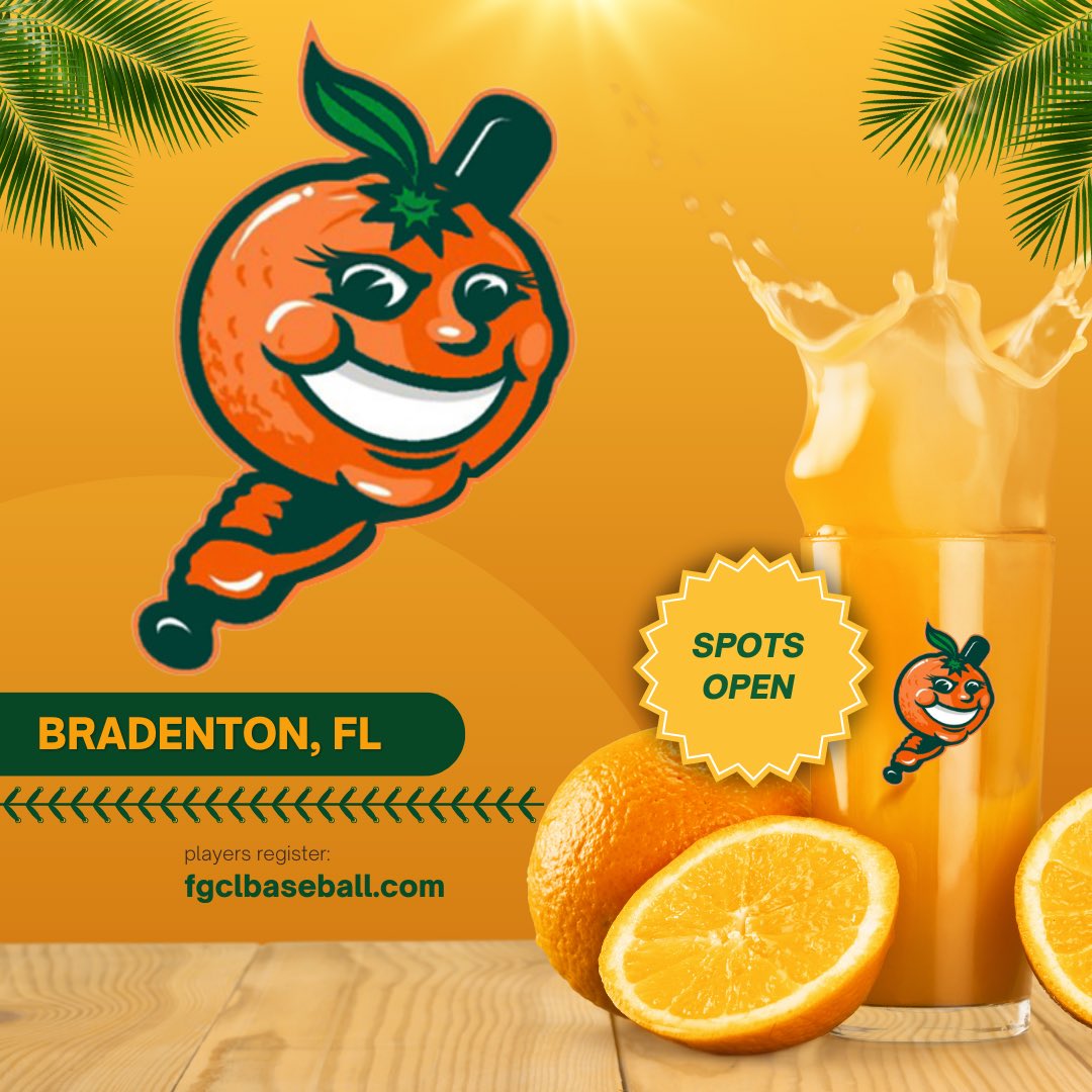 Message us here or register:
Fgclbaseball.com🍊⚾️