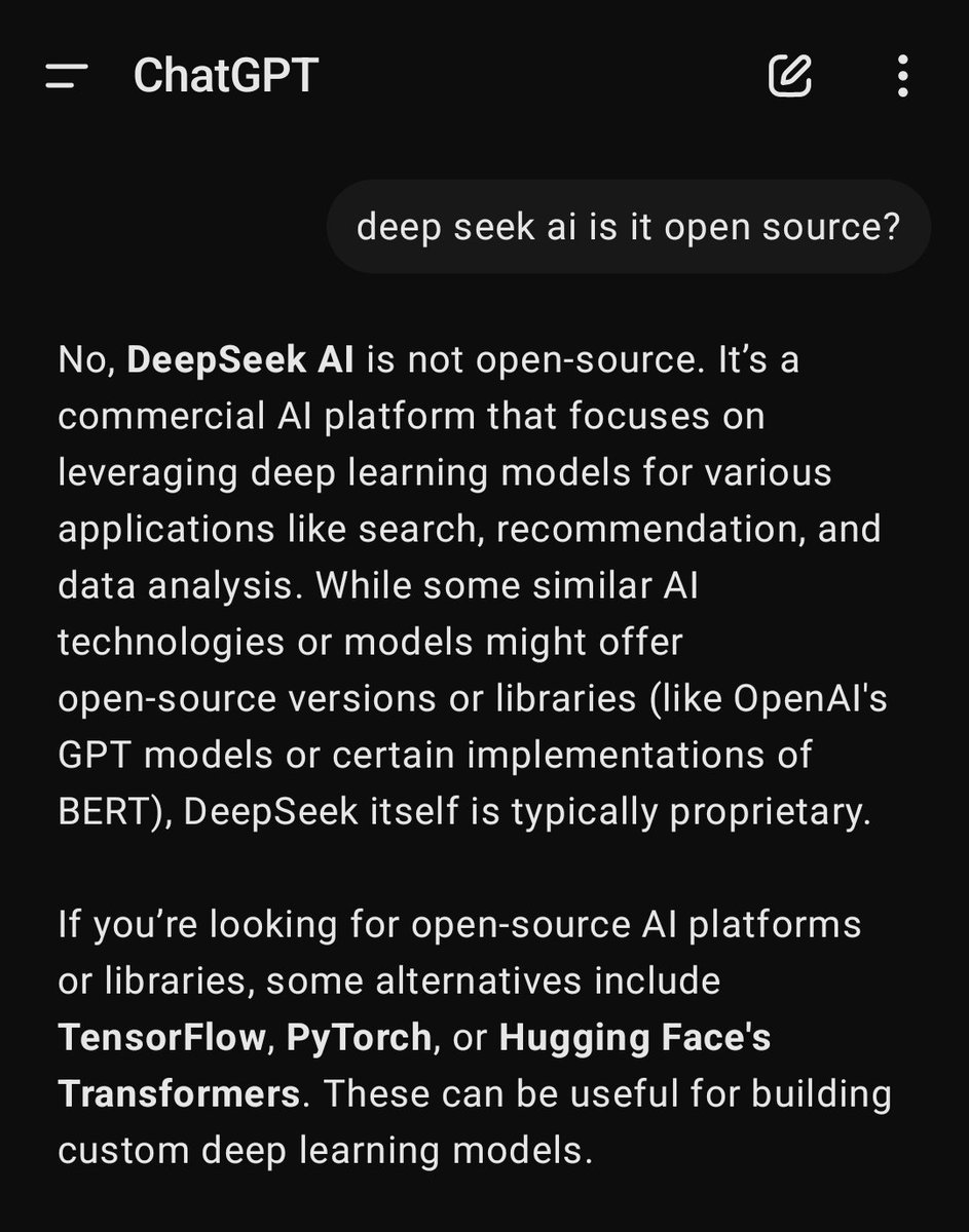 Watching_Whales's tweet image. @OpenAI proving how dumb it's chat model is.

@elonmusk
Will check grok next.