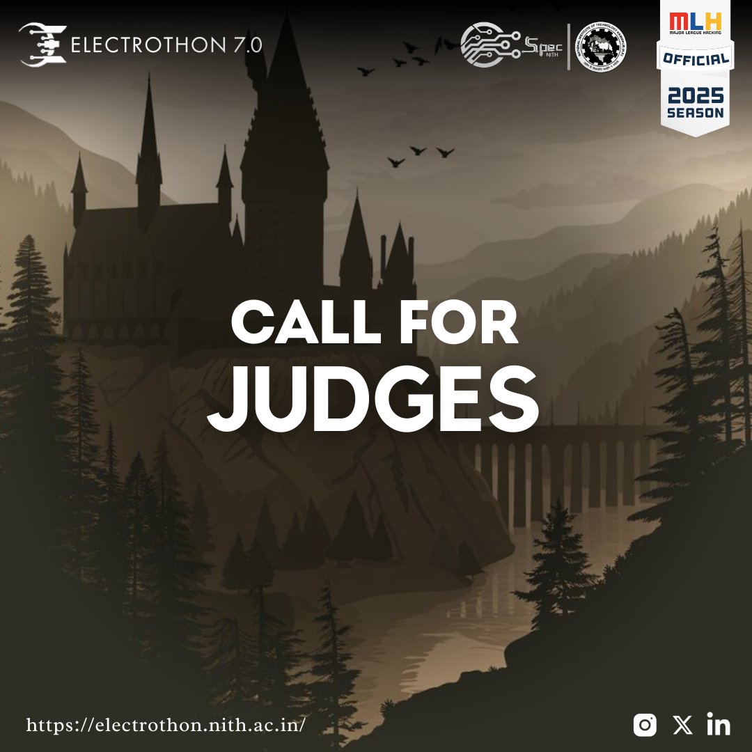 SPEC__NITH's tweet photo. Electrothon 7.0: Colosseum of Code seeks expert judges! 🏆 Mentor bright minds & shape innovation as they build groundbreaking projects. Join us in creating a fair, enriching experience. ⚔️👑
#Electrothon7 #ColosseumOfCode #SPEC #NITHamirpur #hackathon https://t.co/NMJTfsnl8M