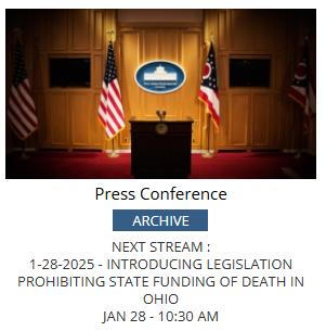 ASP_OH's tweet photo. Tune in to the @TheOhioChannel at 10:30 this morning for the introduction of this very important piece of legislation.  A state should not be in the business of funding the premature end of life at any stage.  Let's get down to promoting life and successful outcomes! https://t.co/IqLKww4wxl