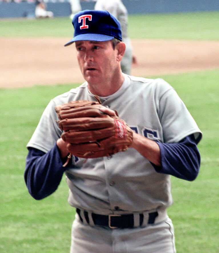 BBGreatMoments's tweet photo. Nolan Ryan had four seasons in his 27 year career in which he had more strikeouts than base-runners allowed. At age 40, 42, 43, and 44. https://t.co/24kyHrtb59