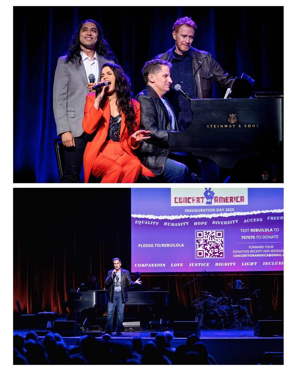 NicoleWilsonNY's tweet photo. Honored to capture the magic of #ConcertforAmerica, where #Broadway stars + #Hollywood celebrities united to inspire hope + raise  funds for the California Community Foundation’s Rebuild LA initiative, hosted by the wonderful Seth Rudetsky.  
📷 Nicole Wilson   #ConcertForAmerica https://t.co/tw4XpEicbq