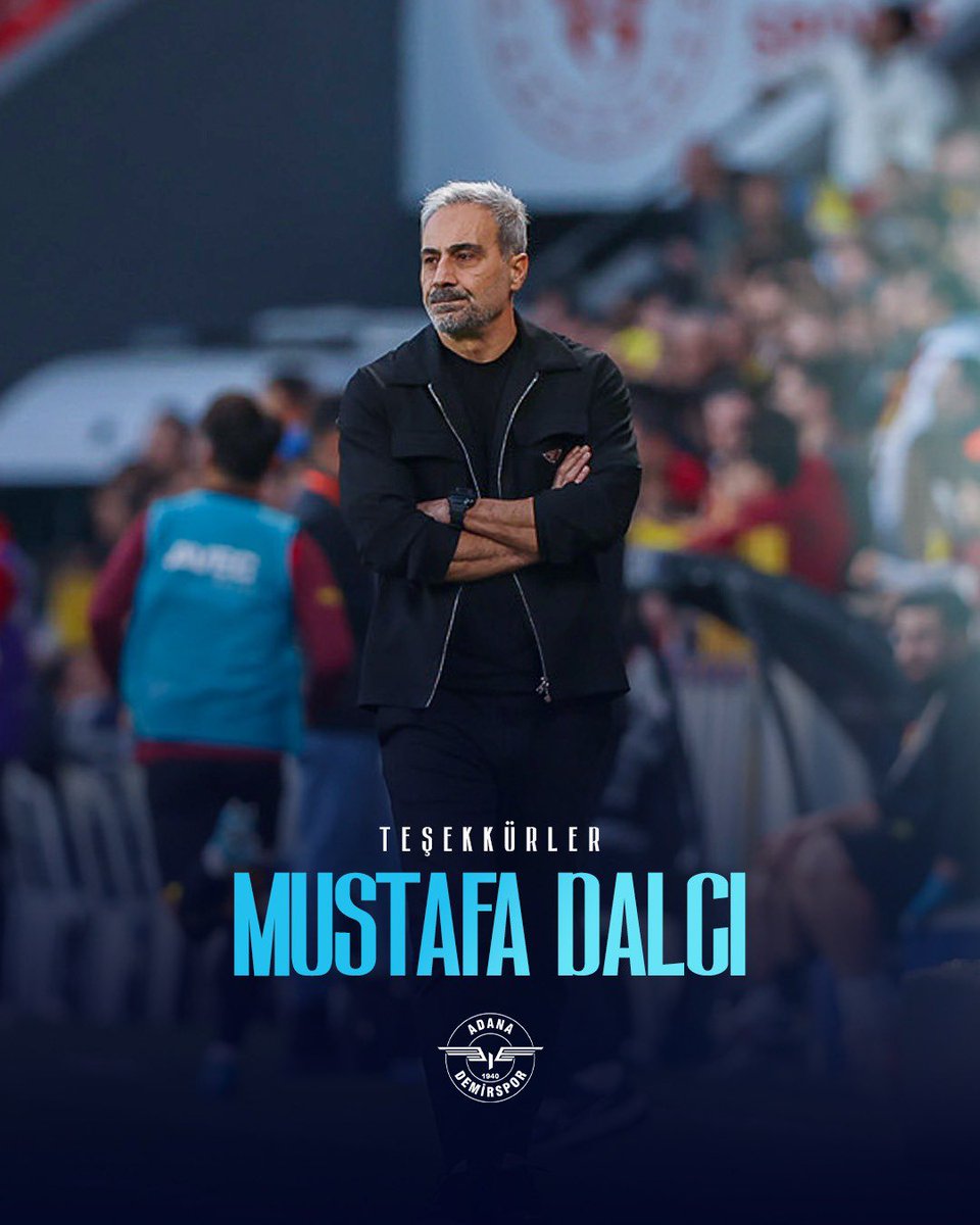 AdsKulubu's tweet photo. Teknik Direktörümüz Sayın Mustafa Dalcı ile karşılıklı olarak anlaşarak yollarımızı ayırmış bulunmaktayız. Sayın Dalcı ve ekibine kulübümüze katkılarından dolayı teşekkür eder, bundan sonraki kariyerinde başarılar dileriz. https://t.co/VQVpYyyOXv