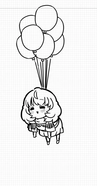 ちなみにこちらが
自分が描き途中だったちび楓さんの最後の謎絵 