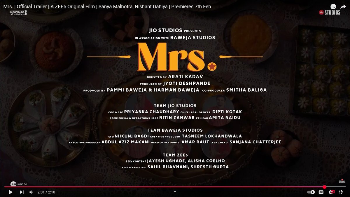 Prakharkhare's tweet photo. This is the end slate of the trailer of an upcoming film. Everyone is mentioned except the technical and creative crew, basically everyone except the people who make films. What's more disappointing is that none of our seniors in the industry whose voice matters have raised this. https://t.co/OncDUKZ8d6