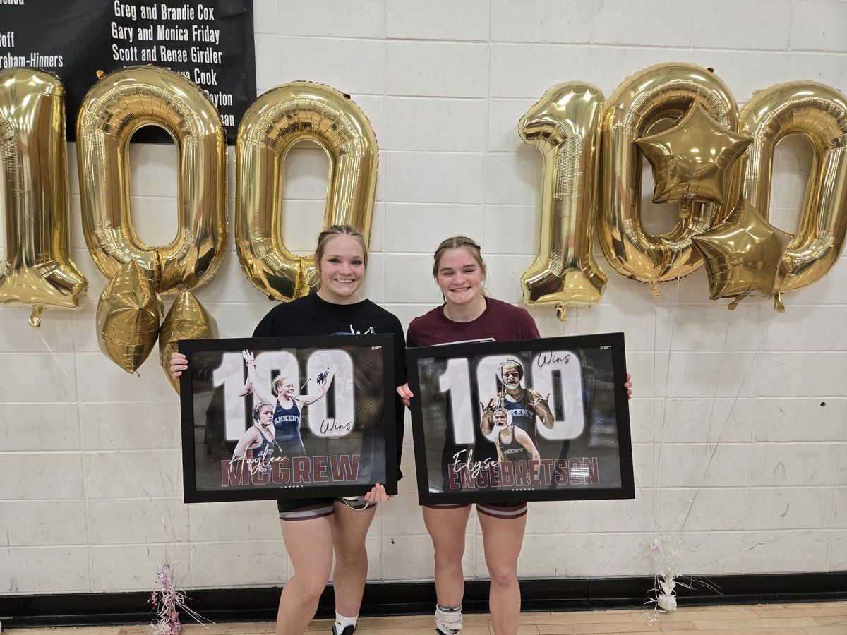 AnkenyGirls's tweet photo. Congrats to Elyse and Haylee for picking up their 100th wins tonight and our JV+ group picked up 3 Varsity wins! https://t.co/AR2t1EjkJn