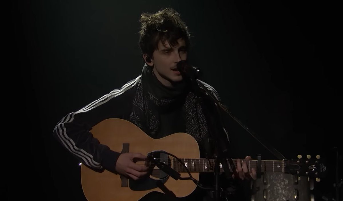 PopCrave's tweet image. Streams on Bob Dylan’s “Tomorrow Is A Long Time” are up 800% following Timothée Chalamet’s SNL performance.