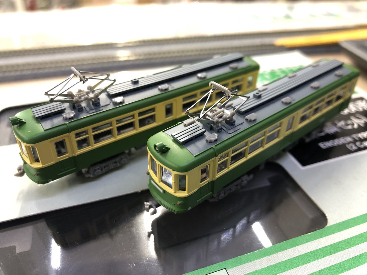 scaletonakiba's tweet image. ◆入荷情報◆
#MODEMO NT18
江ノ島電鉄600形（2両セット）

車両良好・モータ良好・付属品未使用
入荷しました。
みなさんのご来店お待ちしております。
#鉄道模型 #Nゲージ
#すけるとん #秋葉原