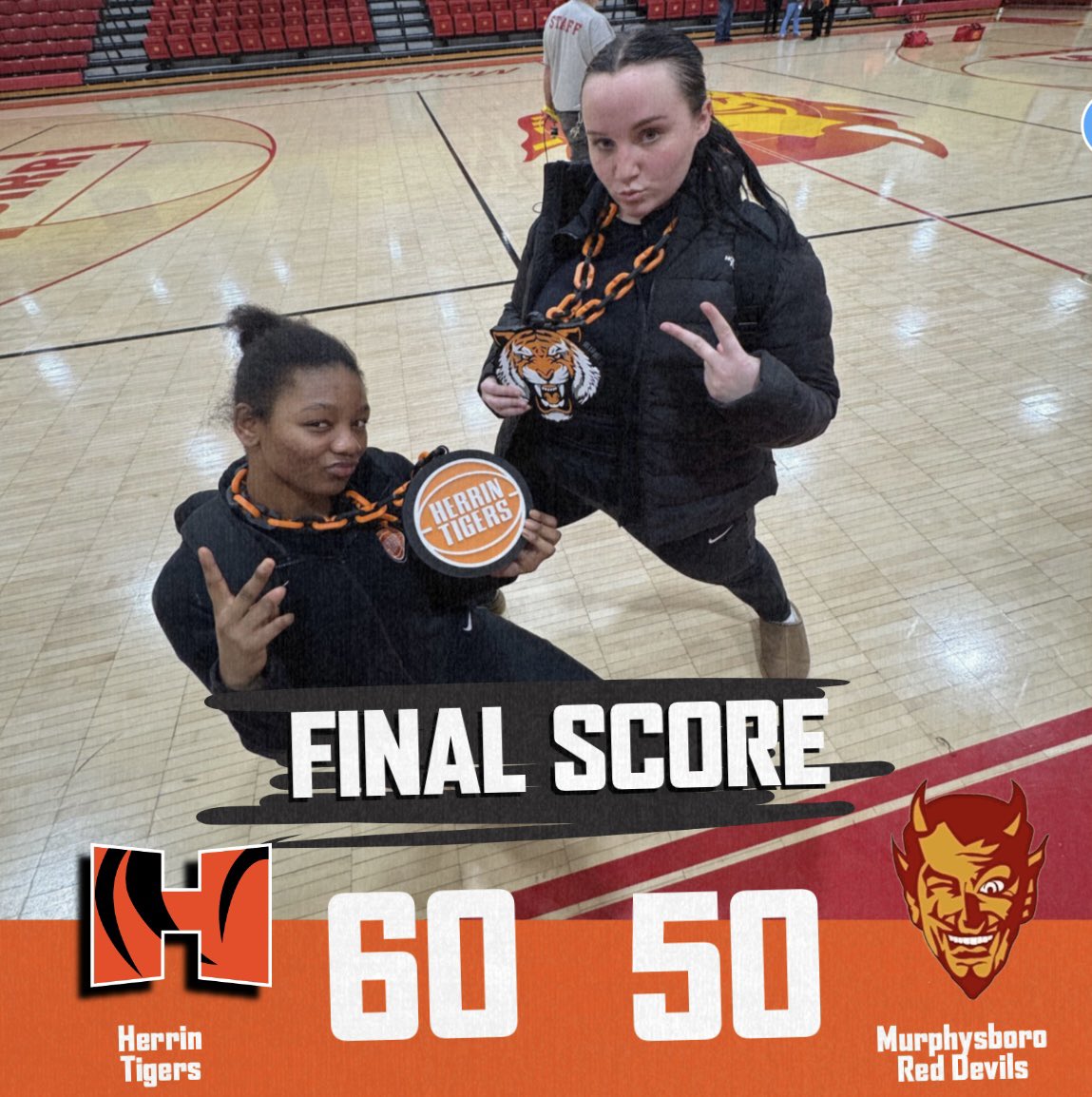 Lady Tigers pick up a conference road win at Murphysboro tonight!